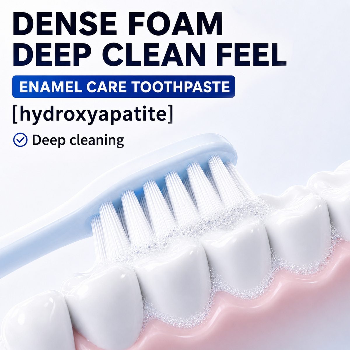DrWhiten Safe Whitening Toothpaste dense foam deep clean feel